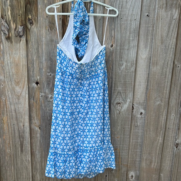 Lilly Pulitzer midi dress/ halter top -sz-12 -Silk - Picture 3 of 15